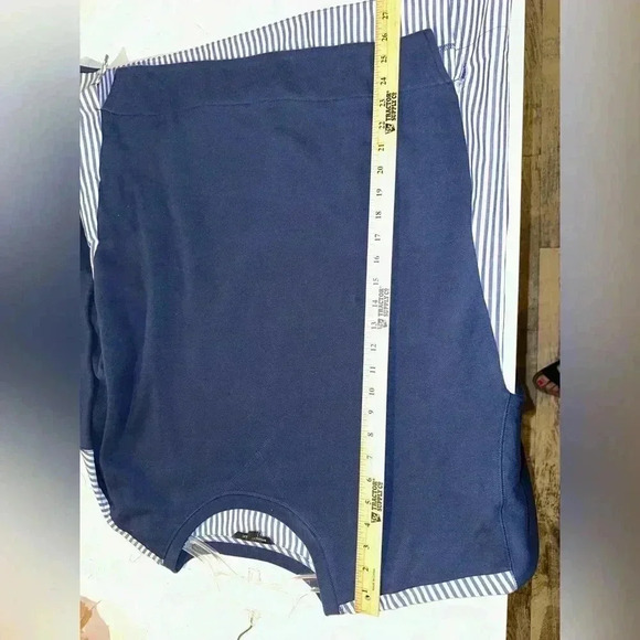 Banana Republic Womens Poplin Back Sweatshirt Navy Blue Womens SIZE L Preppy 90s - Picture 8 of 9